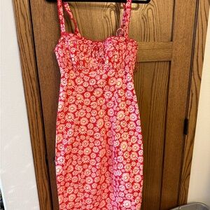 Free People - Never Worn - Pink Daisy Print Sundress